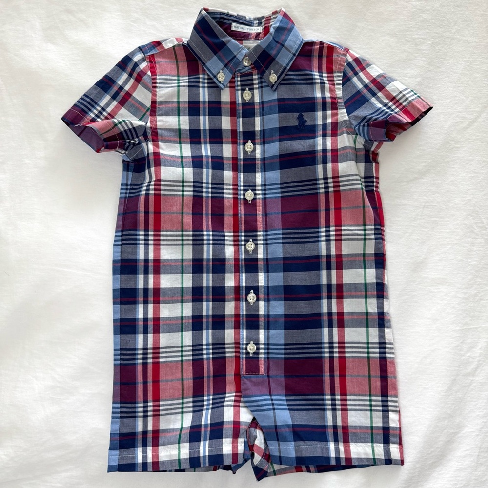 Ralph Lauren Kids Plaid Shirt - Red, Blue, and White